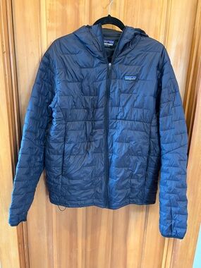 Patagonia Lightweight Nano Puff Hooded Jacket - Navy Blue